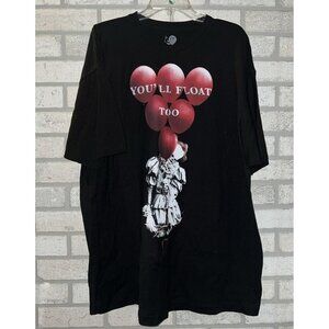 IT Clown Tee Shirt XL Youll Float Too Pennywise Short Sleeve Stephen King